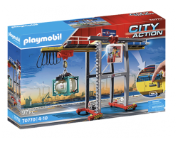 PLAYMOBIL Playm. Portalkran mit Containern| 70770