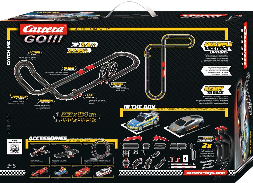 Carrera GO!!! Catch Me, Rennauto- & Schienen-Set, 6 Jahr(e), Mehrfarbig